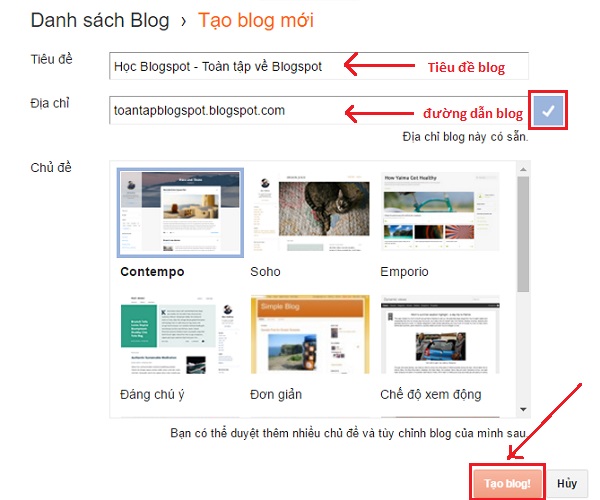 hướng dẫn cách tạo Blogspot - ảnh 3