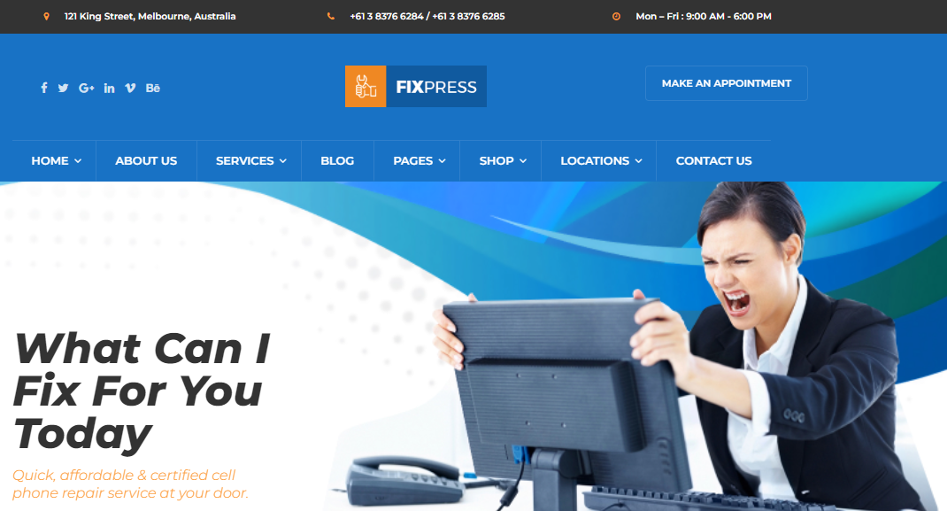 chủ đề thiết kế website fixpress
