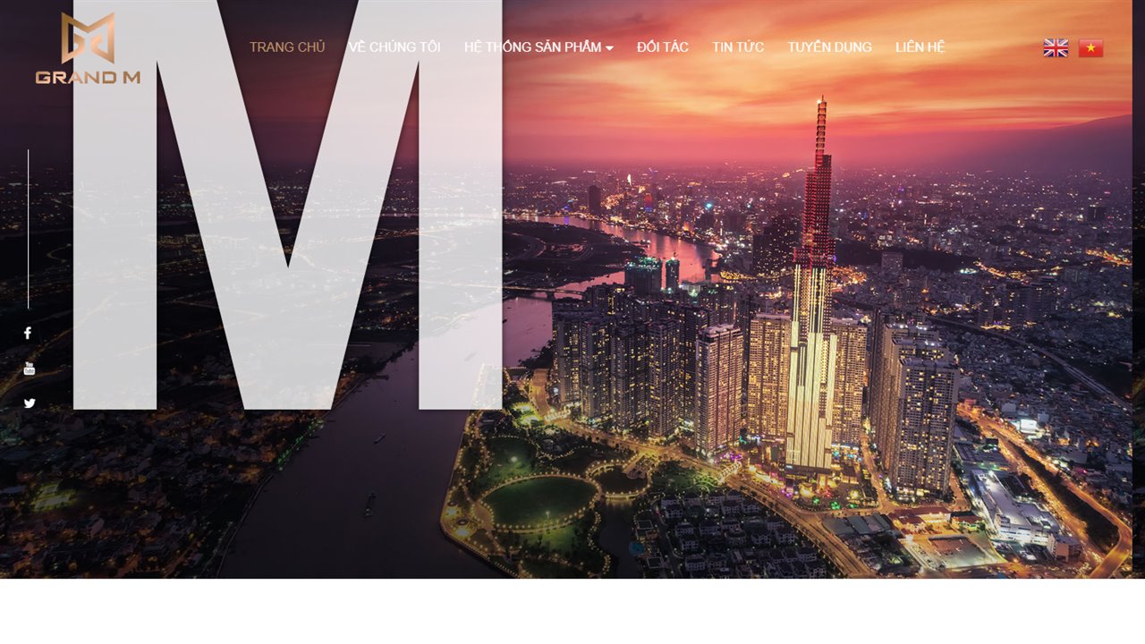 Giao diện website grandm.com.vn