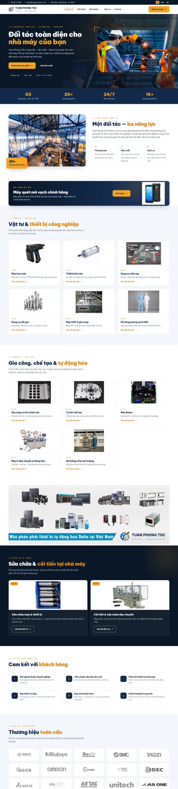 Giao diện website tuanphongtsc.com