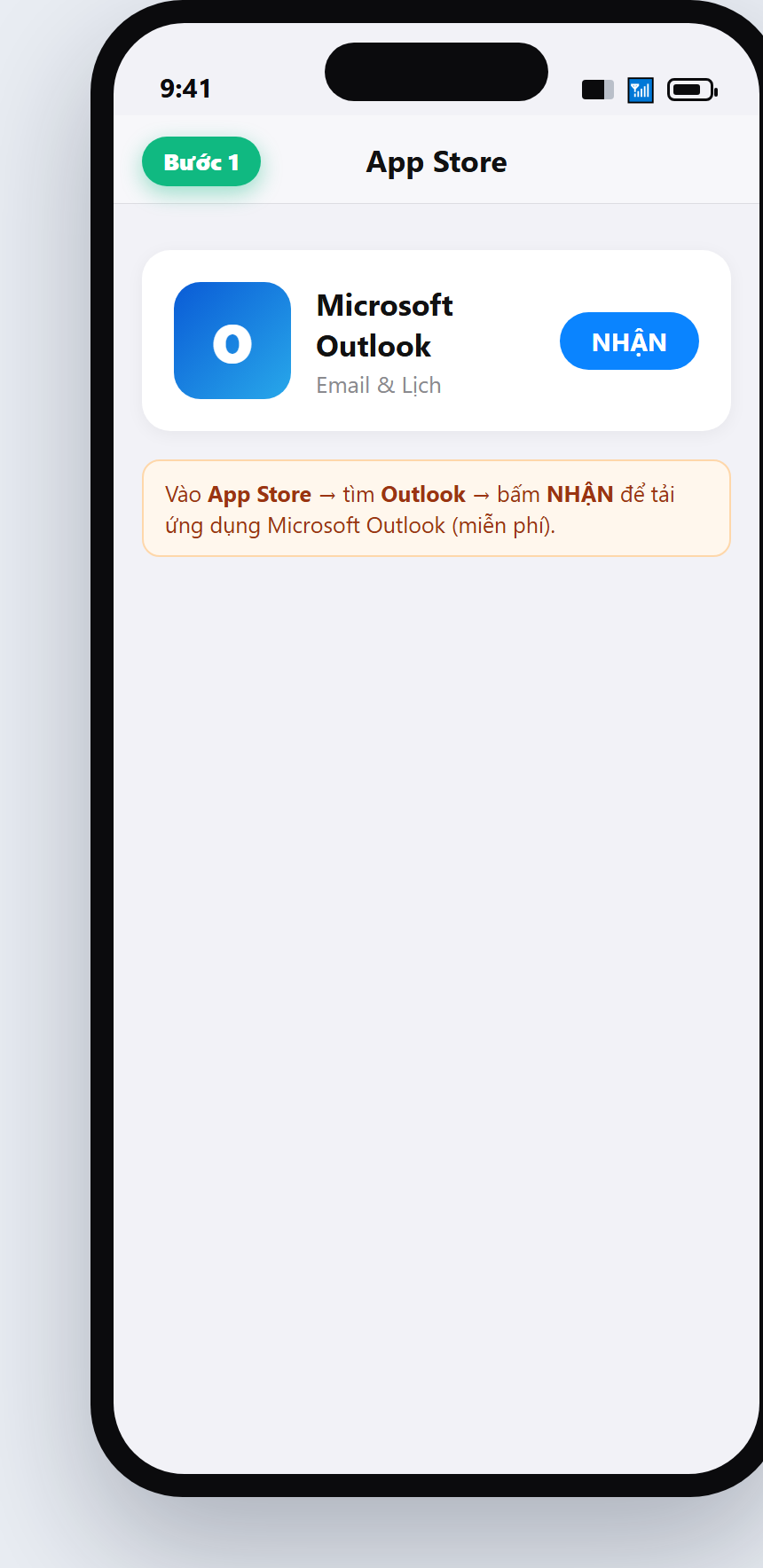 Tải Outlook trên App Store